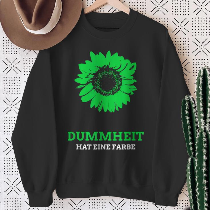 Dummheit Hat Eine Farbe Kobold Baerbock Die Grünen Grün Sweatshirt Geschenke für alte Frauen