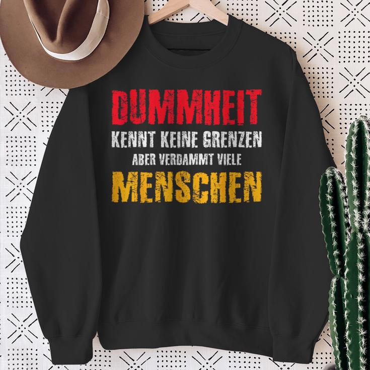 Dummheit Kissen Keine Grenzen Sweatshirt Geschenke für alte Frauen