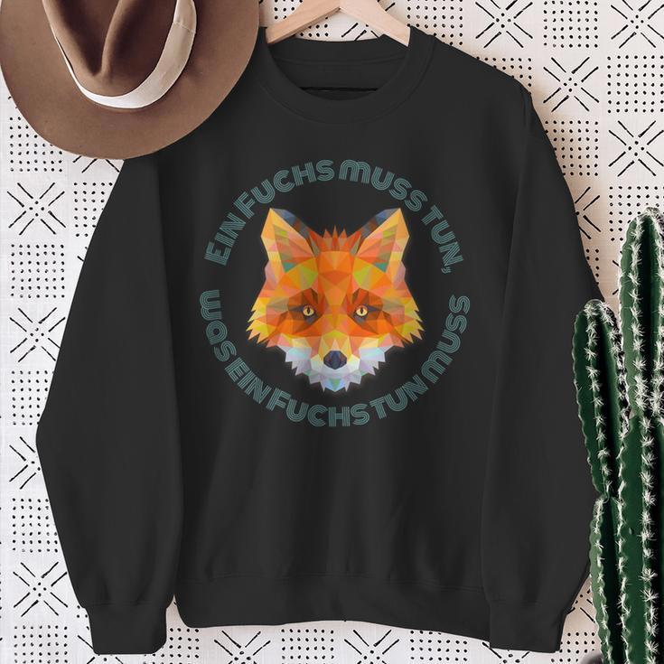 Ein Fuchs Muss Tun Was Ein Fuchs Tun Muss Sweatshirt Geschenke für alte Frauen