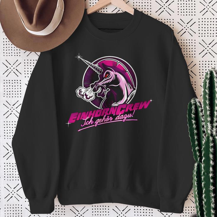 Einhorncrew Ich Gehördazu Sweatshirt Geschenke für alte Frauen