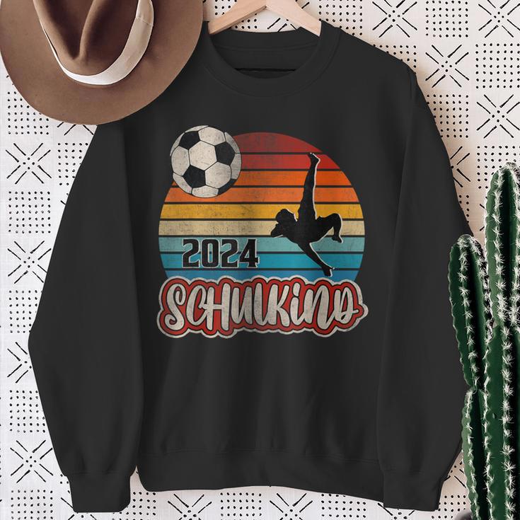 Einschulung Schulkind 2024 School Cone Boy Footballintage Sweatshirt Geschenke für alte Frauen