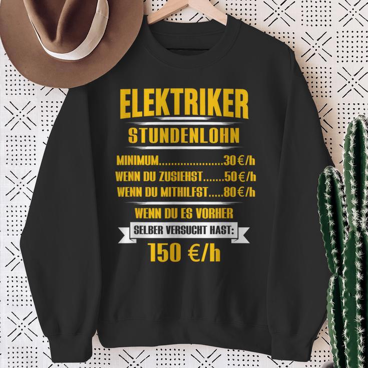 Elektriker Stundenlohn Stundensatz Sweatshirt Geschenke für alte Frauen