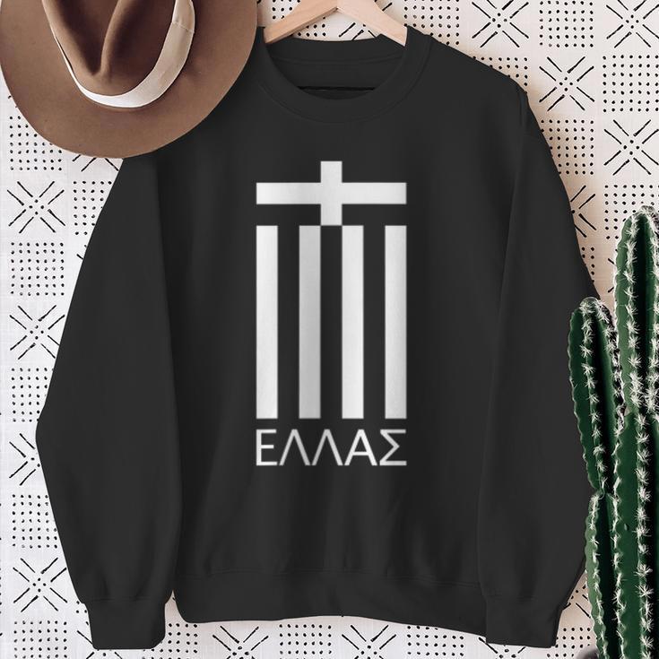 Ellás Greece Greek Flag Proud Greek Sweatshirt Geschenke für alte Frauen