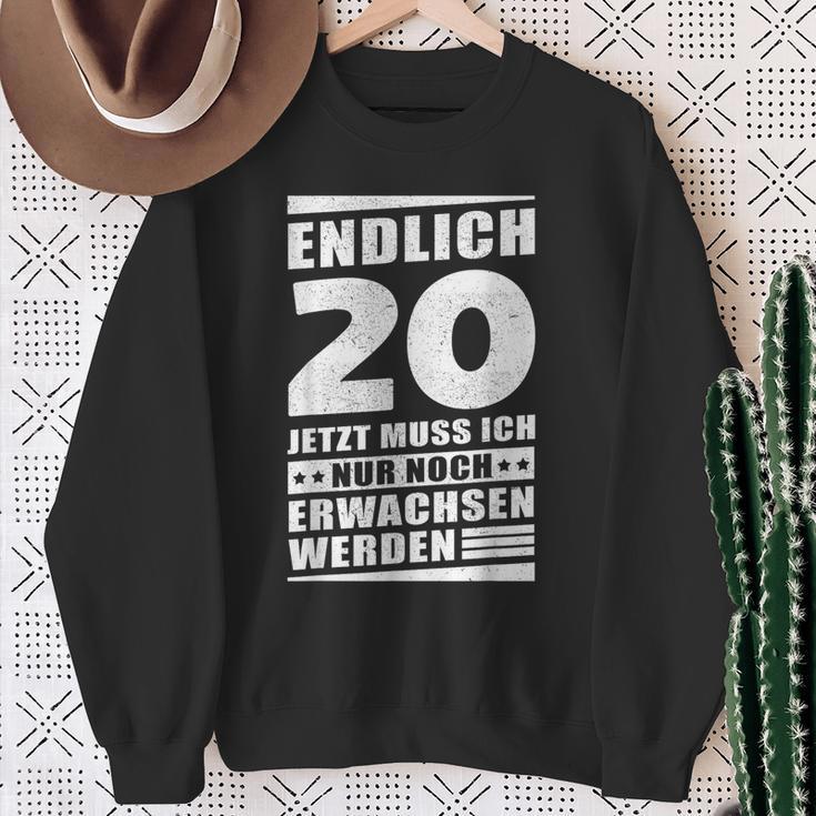 Endlich 20 Jetzt Muss Ich Nur Noch Wachsen Werden Sweatshirt Geschenke für alte Frauen