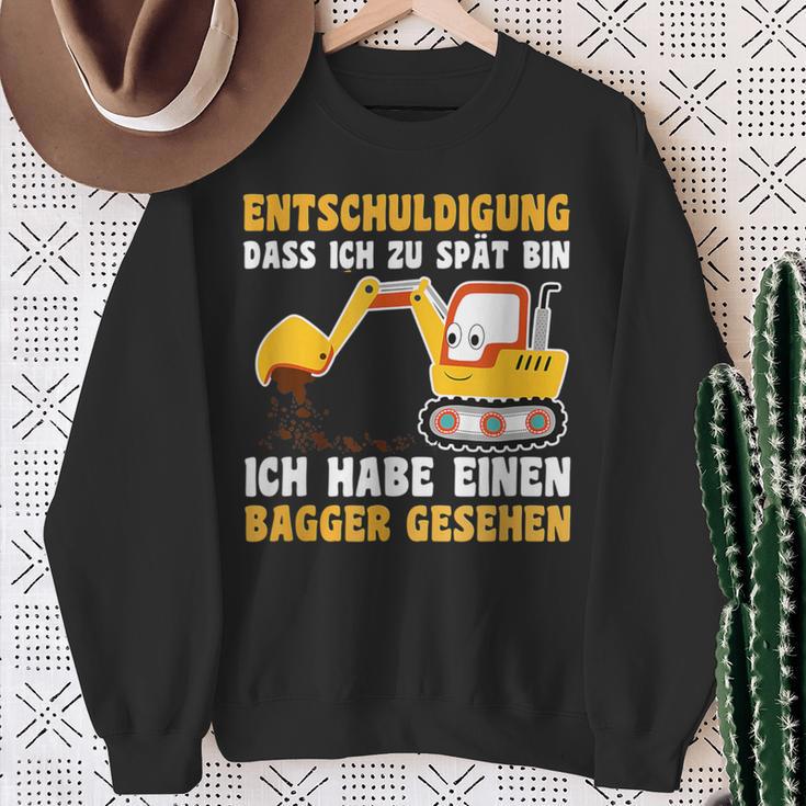 Entschuldigung Das Ich Zu Spät Bin Habe Einen Excavator Seen Sweatshirt Geschenke für alte Frauen