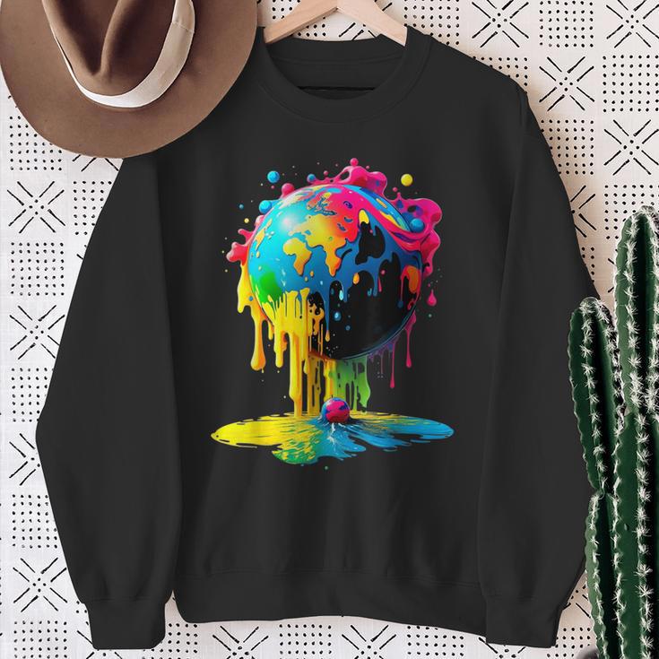 Erdkugel Nachhaltig Globus Sweatshirt Geschenke für alte Frauen