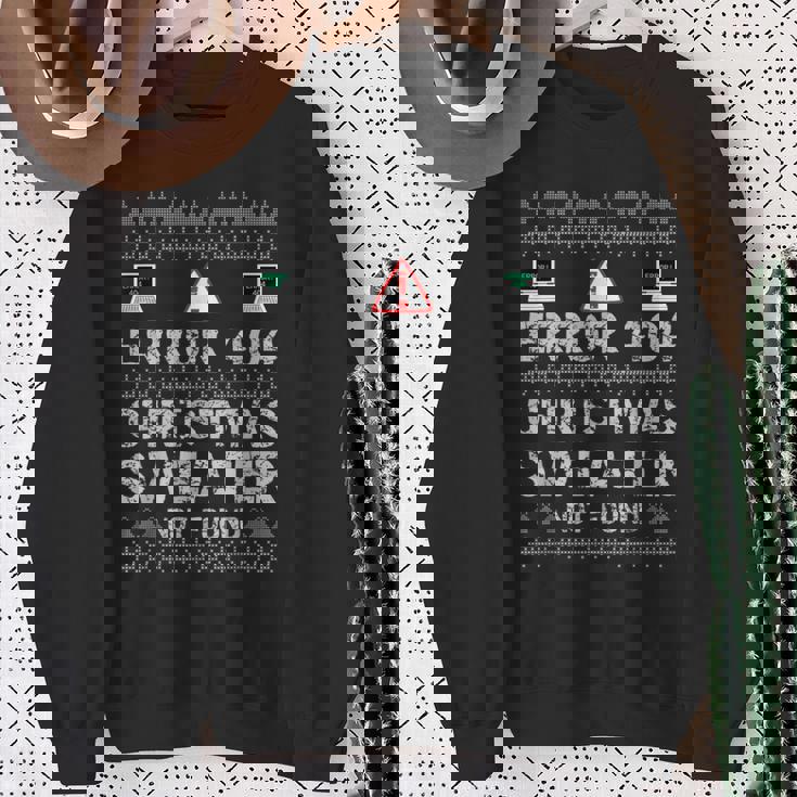 Error 404 Sweater Not Found Computer Christmas Felpa Regalos para ancianas