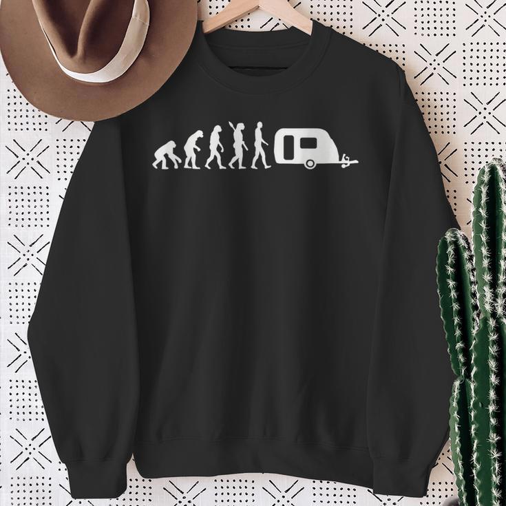 Evolution Caravan Camping S Sweatshirt Geschenke für alte Frauen