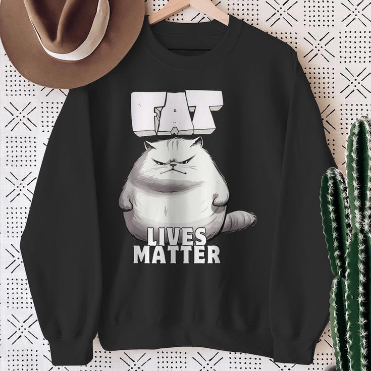 Fat Lives Matter Lustig Mollig Sweatshirt Geschenke für alte Frauen