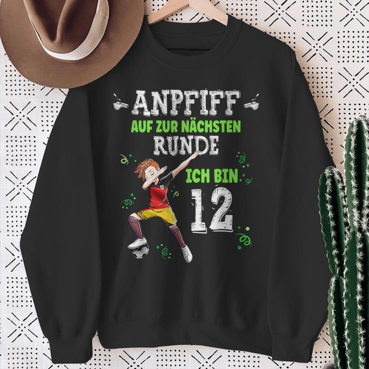 Football Dabbing Boy 12Th Birthday Ich Bin 12 Jahre Sweatshirt Geschenke für alte Frauen