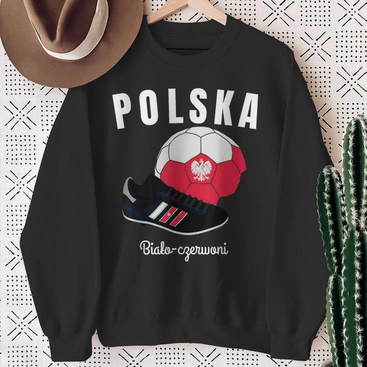 Football Jersey Polska Flag Poland Flags Football Jersey Sweatshirt Geschenke für alte Frauen