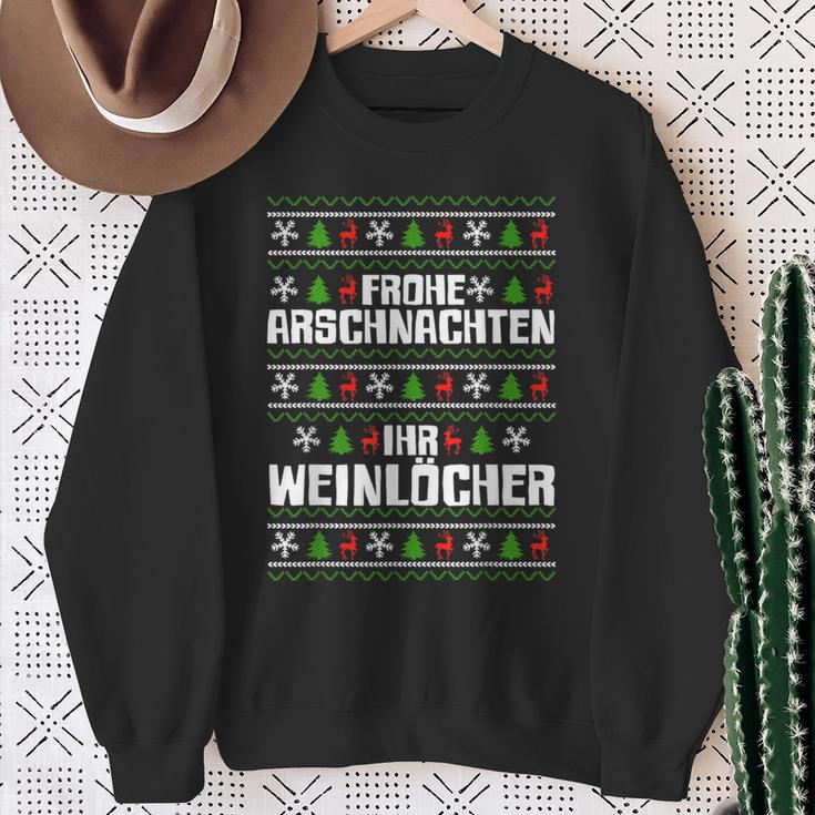 Frohe Arschnachten Ihr Weinlöcher Costume Sweatshirt Geschenke für alte Frauen