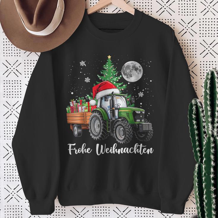 Fröhliche Weihnachten Santa Tractor Bauer Fährt Christmas Sweatshirt Geschenke für alte Frauen