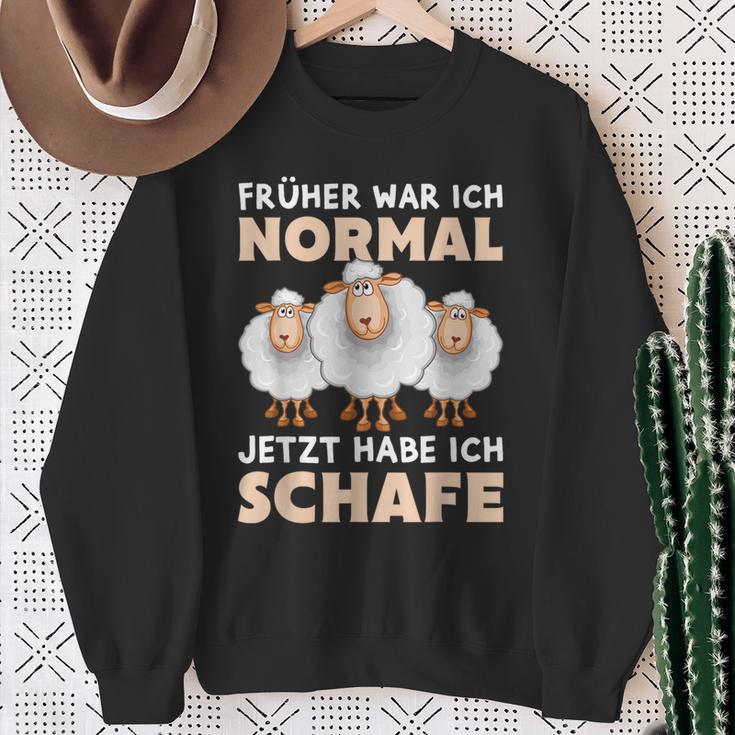 'Früher War Ich Norme Jetzt Habe Ich Schafe Bauer Schäfer Sweatshirt Geschenke für alte Frauen