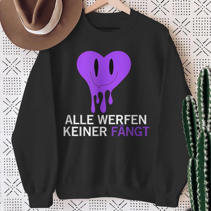 Alle Werfen Keiner Fängt Rave Techno Party Parts Sweatshirt Geschenke für alte Frauen