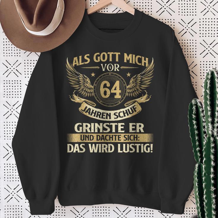 Als Gott Michor 64 Jahren Schuf Birthday Sweatshirt Geschenke für alte Frauen