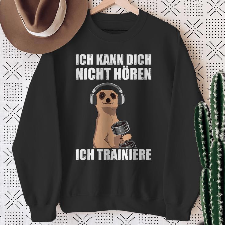 Bodybuilding Ich Kann Dich Nicht Hören Ich Sweatshirt Geschenke für alte Frauen