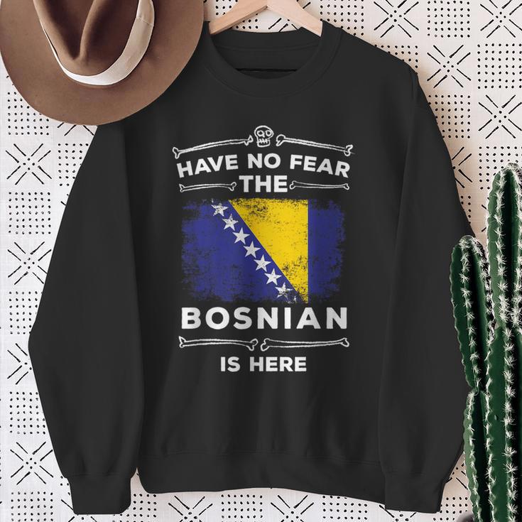 Bosnia Flag Bosnia Herzegovina Roots Sweatshirt Geschenke für alte Frauen