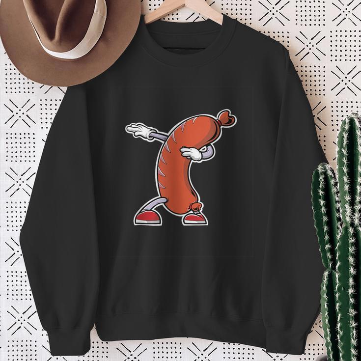 Bratwurst Wurst Sausage Red Hot Dog Dabbing Sweatshirt Geschenke für alte Frauen