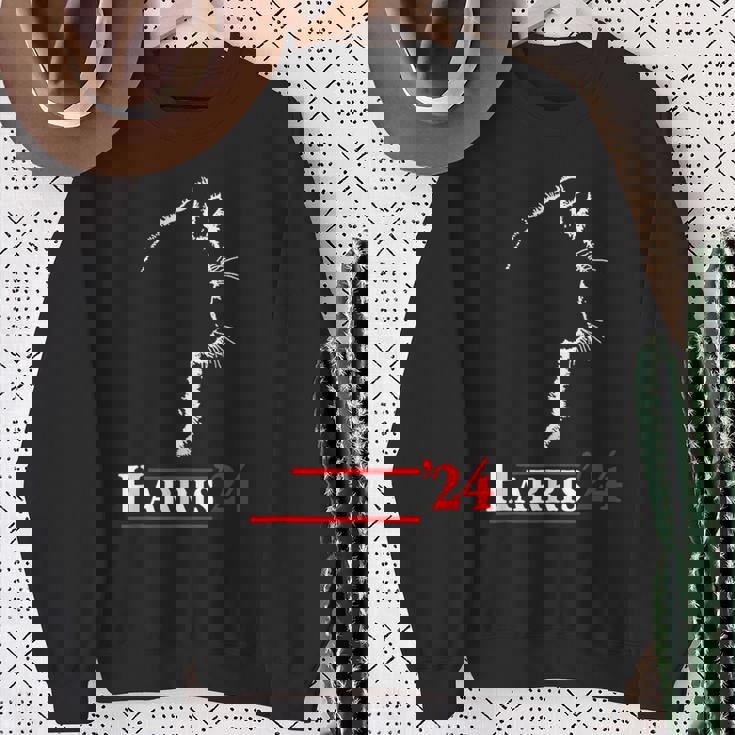 Cat Harris 24 Vote Kamala Harris For President Sweatshirt Gifts for Old Women