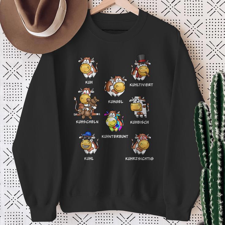 Cows Herd With Wortwitz Word Game Kuhl Cow Sweatshirt Geschenke für alte Frauen