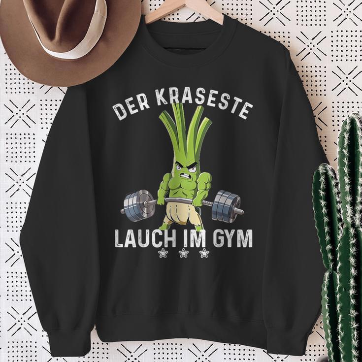 Der Krasseste Lauch Im Gym Gymnasium Fitness Lauch Sweatshirt Geschenke für alte Frauen