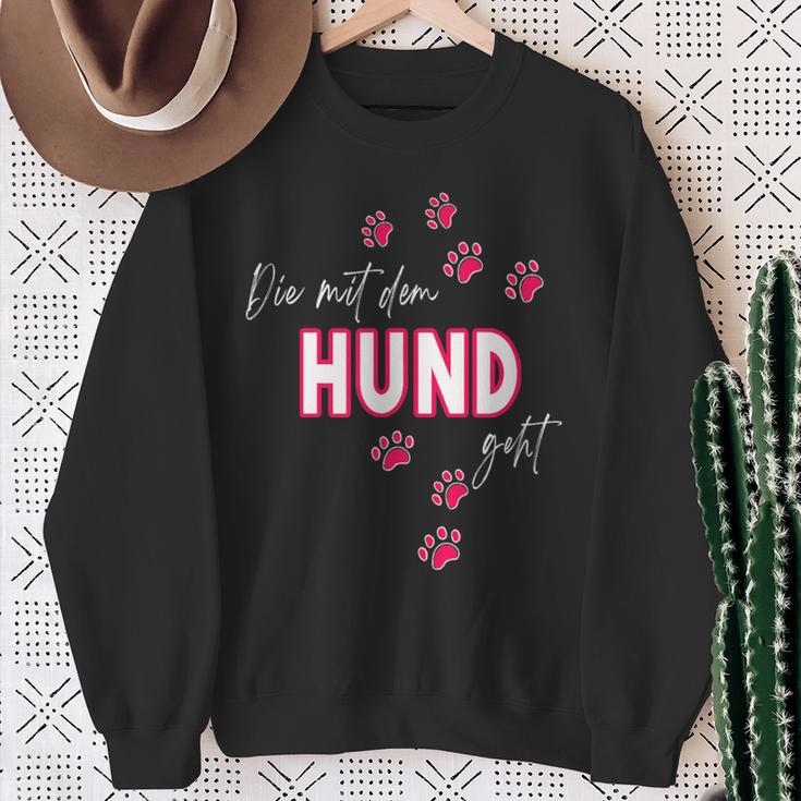 Dog Die Mit Dem Hund Geht Sweatshirt Geschenke für alte Frauen