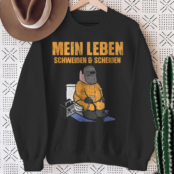 Mein Leben Sweat Und Scheißen Welder Slogan Sweatshirt Geschenke für alte Frauen