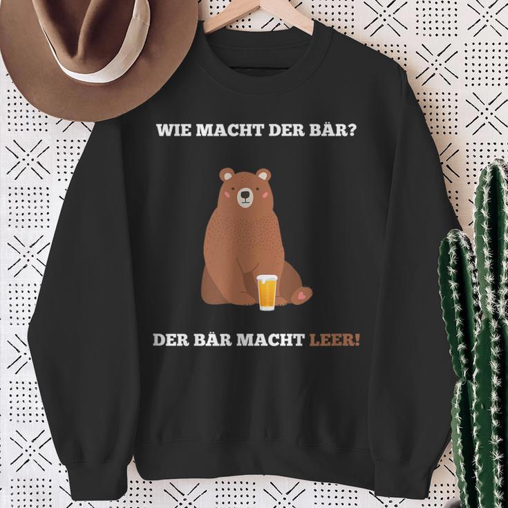 Wie Macht Der Bär Bier Lust Sweatshirt Geschenke für alte Frauen