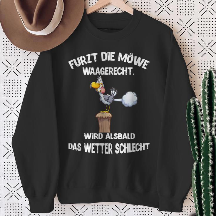 Furzt Die Möwe Waagercht Nordic German Humour Sweatshirt Geschenke für alte Frauen