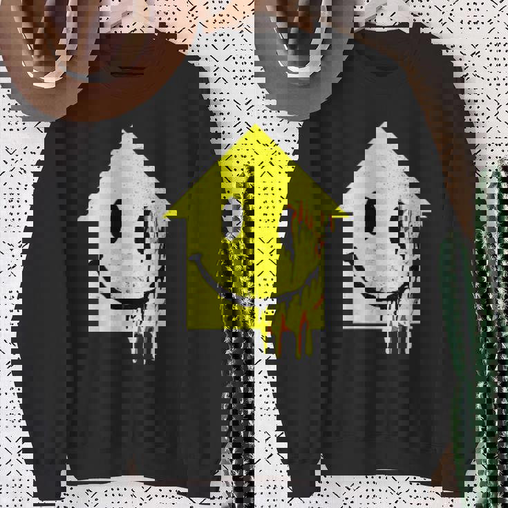 Fusione Acido House Sorriso Techno Acid House Rave Outfit Edm Felpa Regalos para ancianas