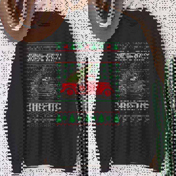 Garcia Family Ugly Christmas Sweater Red Truck Xmas Sweatshirt Gifts for Old Women