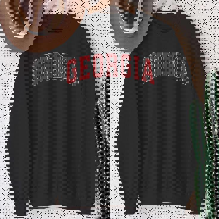 Georgia Ga Vintage Athletic Red Sports 80S 90S Style Sweatshirt Gifts for Old Women