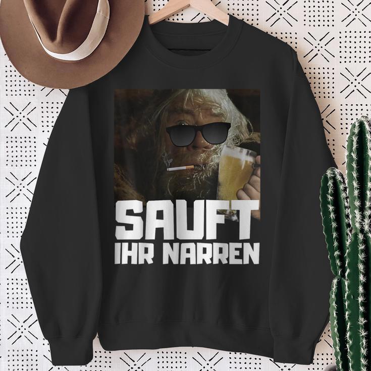 Gönndalf Sauft Ihr Narren Sweatshirt Geschenke für alte Frauen