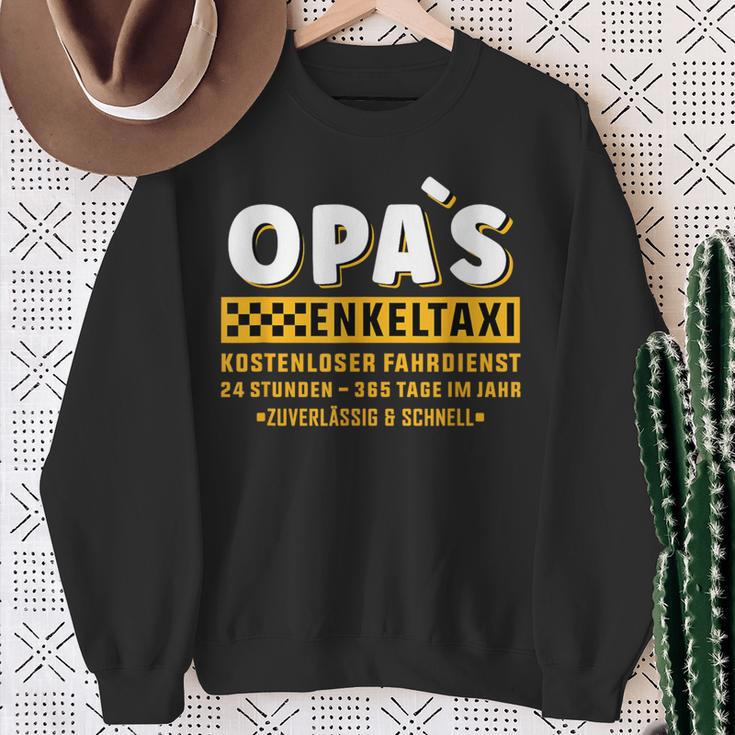 Grandpa's Taxi Enkeltaxi Chauffeur Auto Fahren Bringen Und Holen Sweatshirt Geschenke für alte Frauen