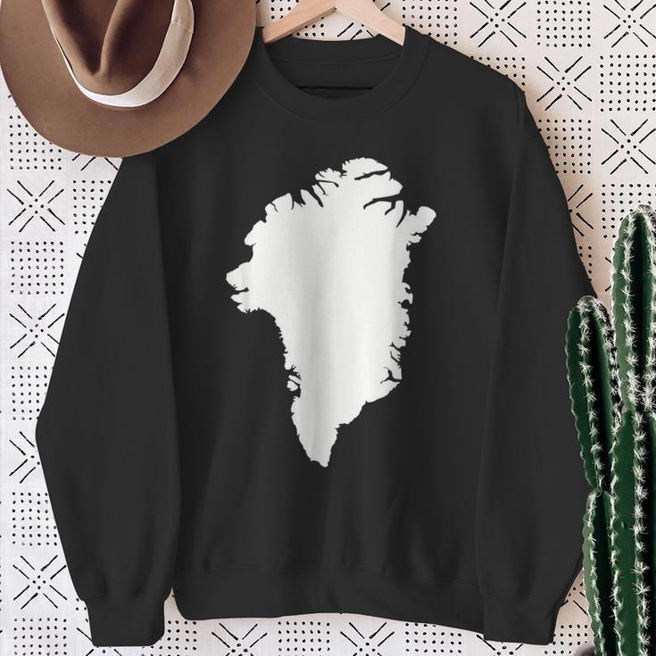 Greenland Map Sweatshirt Geschenke für alte Frauen