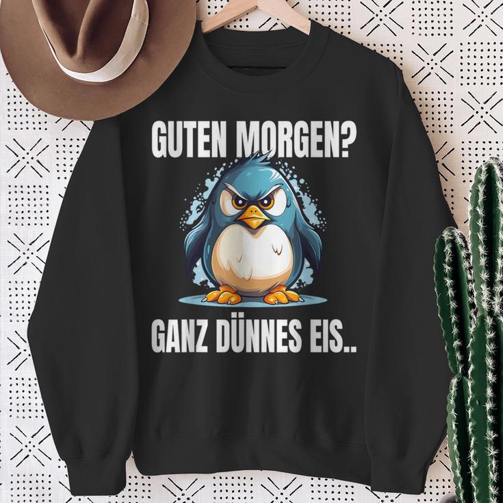 Guten Morgen Ganz Dünnes Eis Slogan Penguin Sweatshirt Geschenke für alte Frauen