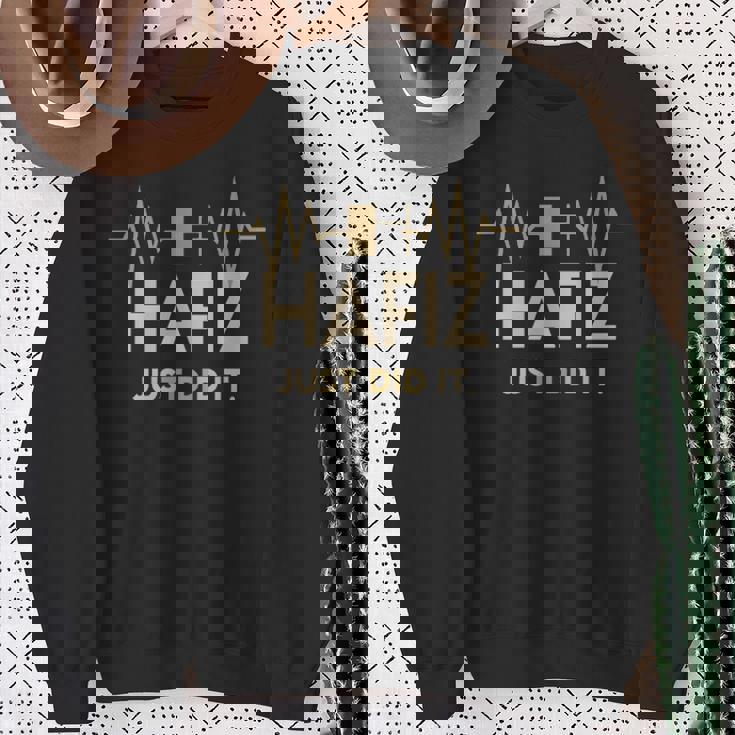 Hafiz Just Did I Personalized Last Name Sweatshirt Gifts for Old Women