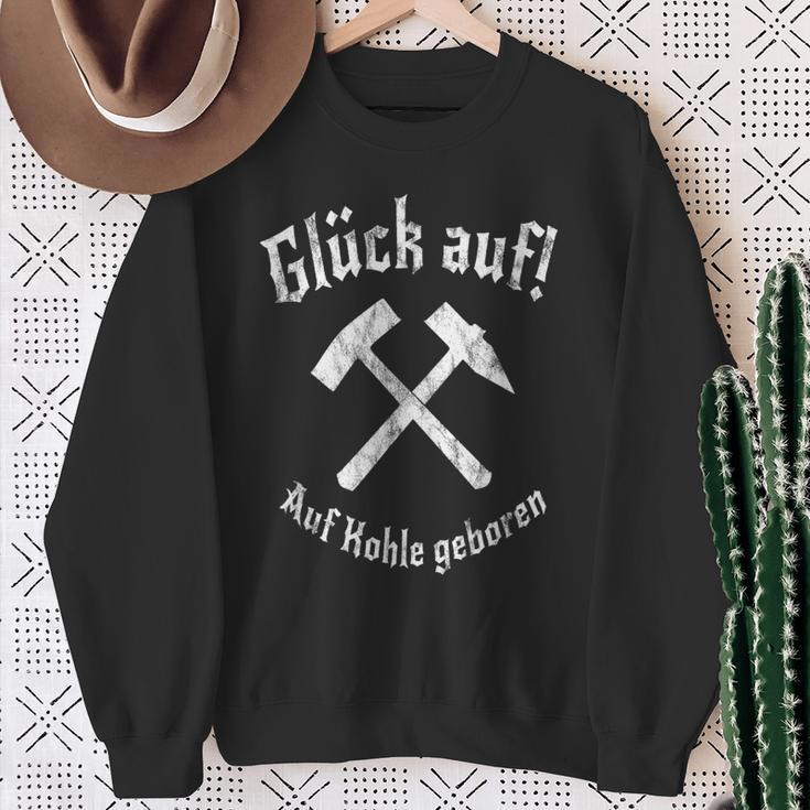 Happiness Up Auf Kohle Geboren Old Männer Malocher Pot Sweatshirt Geschenke für alte Frauen