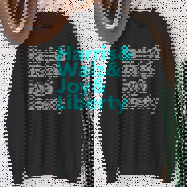 Harris Walz Joy Liberty Harris Walz Waltz 2024 Retro Sweatshirt Gifts for Old Women