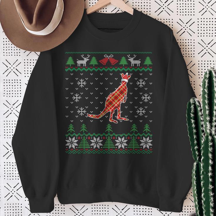 Hässliches Weihnachtskänguru Australien & Aussie Animal Sweatshirt Geschenke für alte Frauen