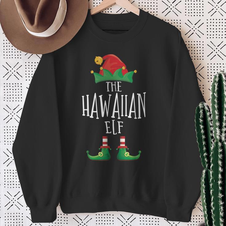 Hawaii-Elfenhemd Lustige Familie Passende Gruppe Weihnachtselfe Sweatshirt Geschenke für alte Frauen