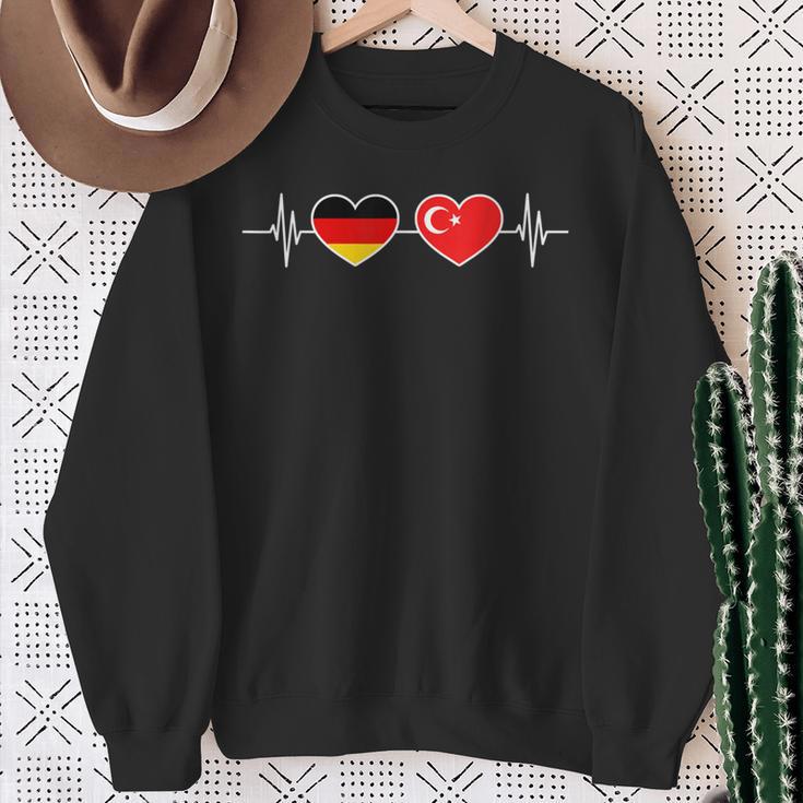 Heartbeat Deutschland Turkey Sweatshirt Geschenke für alte Frauen