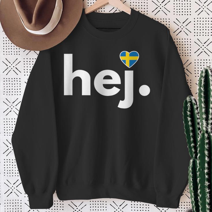 Hej Sweden Fan Travel Hobby Stockholm Sweatshirt Geschenke für alte Frauen