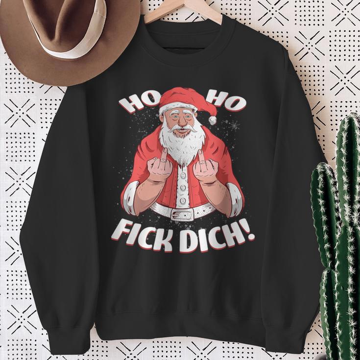 Ho Ho Fick Dich Christmas I Anti Christmas Sweatshirt Geschenke für alte Frauen