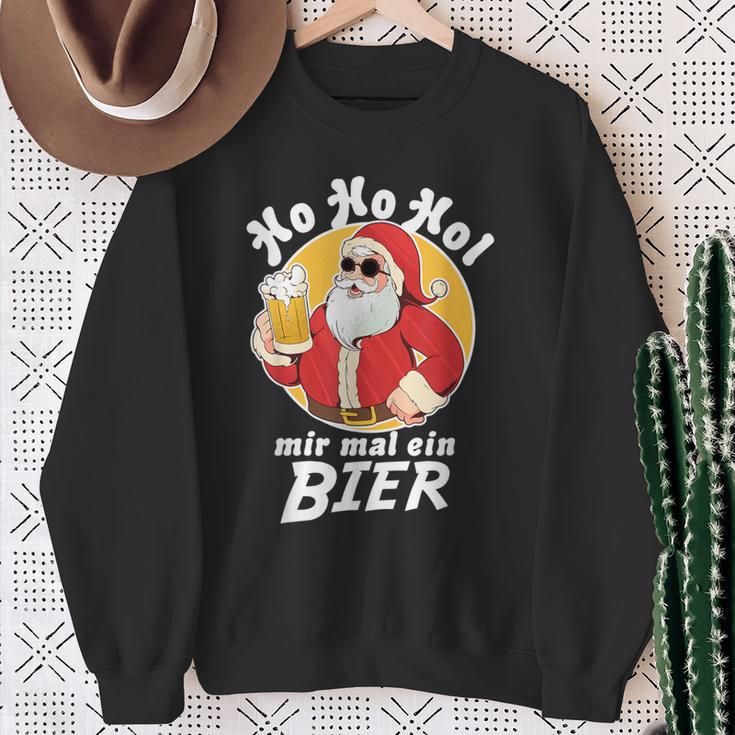 Ho Ho Hol Mir Mal Ein Bier Christmas Father Christmas Sweatshirt Geschenke für alte Frauen