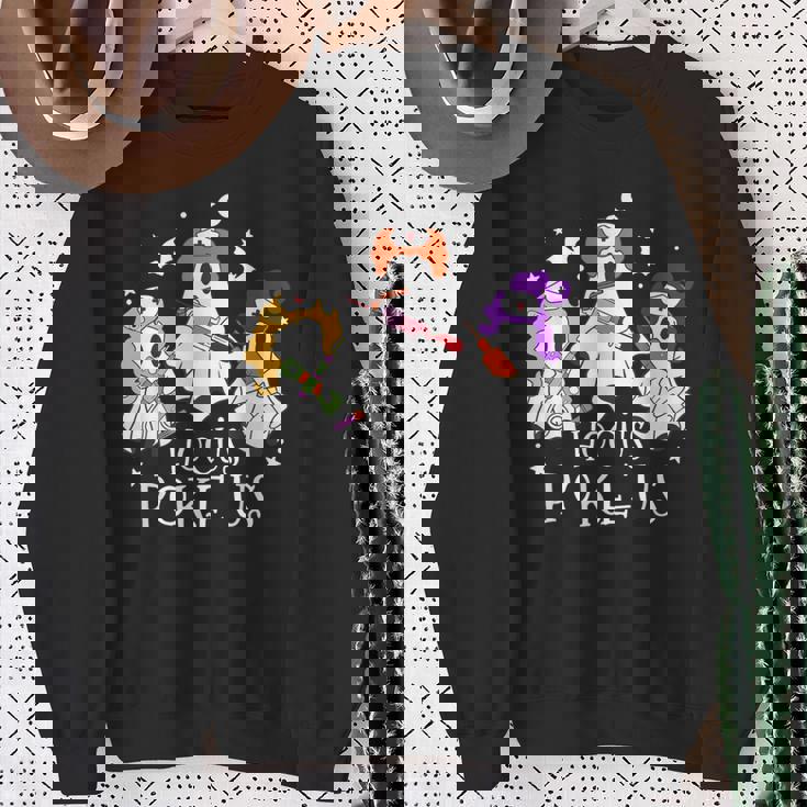 Hocus Poke Us Phlebotomist Medical Lab-Tech Spooky Halloween Sweatshirt Gifts for Old Women