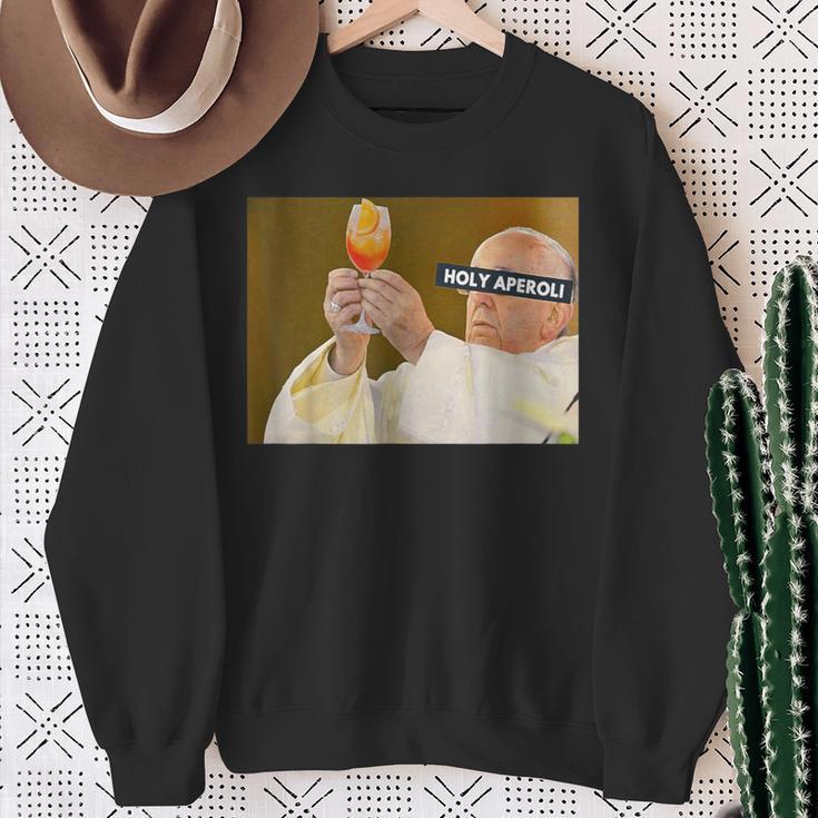 Holy Aperoli Gott Hält Ein Glas Wein Sweatshirt Geschenke für alte Frauen