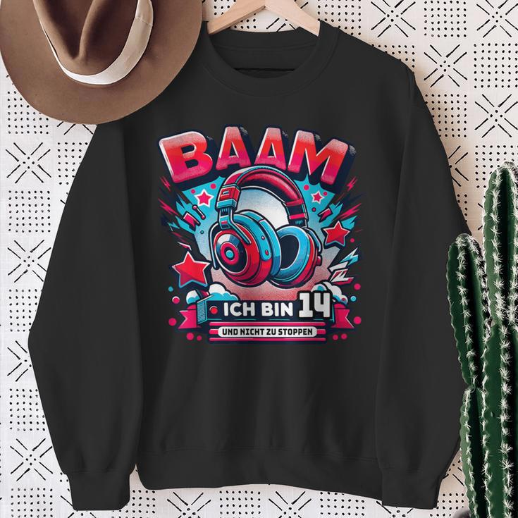 Ich Bin 14 Jahre 14Th Birthday Gamer Boy Sweatshirt Geschenke für alte Frauen