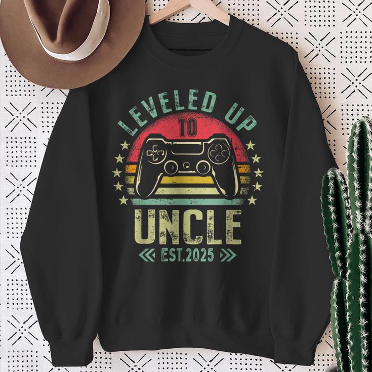 Ich Bin Auf Onkel 2025 Hochgelevelt Und Wurde Zum Uncle Level Freigaltet Sweatshirt Geschenke für alte Frauen